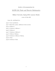 MATH 210, Finite and Discrete Mathematics