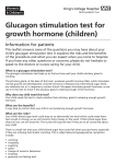 Glucagon stimulation test for growth hormone (children)