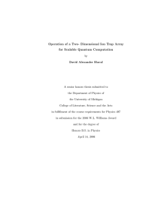 Operation of a Two- Dimensional Ion Trap Array for Scalable