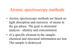 Atomic spectroscopy methods