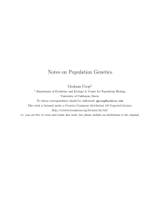 Notes on Population Genetics