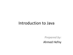 Introduction to Java..
