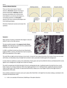 Name Trends in Natural Selection There are three basic types of