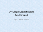 7th Grade Social Studies Coach/Mr. Howard
