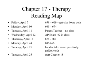 Chapter 17 - Therapy Reading Map