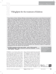 Vildagliptin for the treatment of diabetes