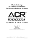 Physics Radiology In-Training Test Questions for Diagnostic