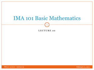 IMA101-Lecture22