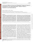 Locomotor Effects of Acute and Repeated Threshold Doses of