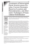 Treatment of Intracranial Dural Arteriovenous Fis