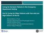 Caring for Older Patients with Pain, Department of