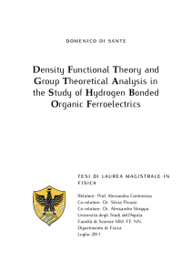 Density Functional Theory and Group Theoretical Analysis in the