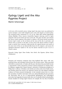 Gyo¨ rgy Ligeti and the Aka Pygmies Project