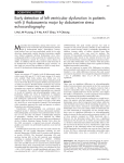 Early detection of left ventricular dysfunction in patients - Heart