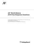 AP World History 2014 Free-Response Questions