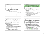 Nomenclature Notes