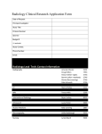 Radiology Clinical Research Application Form Date of Request