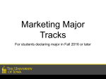 Marketing Major track descriptions