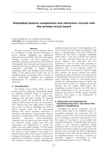 Embedded passive components and electronic circuits into the