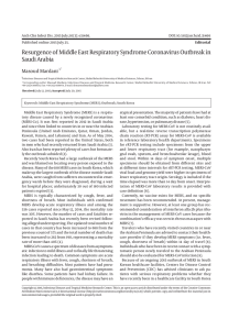 Resurgence of Middle East Respiratory Syndrome Coronavirus