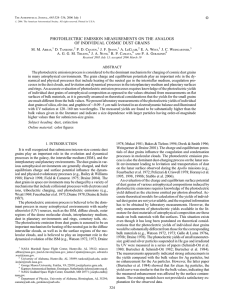 photoelectric emission measurements on the analogs of individual