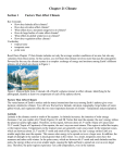 Chapter 21 Climate Section 1 Factors That Affect Climate Key