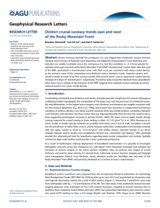 Distinct crustal isostasy trends east and west of the Rocky Mountain