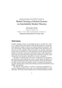 Model Checking of Hybrid Systems via Satisfiability Modulo Theories