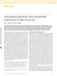 Respiratory epithelial cells orchestrate pulmonary innate immunity
