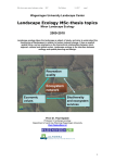 Landscape Ecology MSc-thesis topics