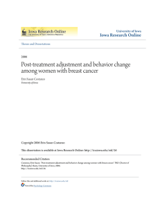 Post-treatment adjustment and behavior change among women with