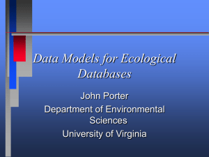 Scientific Databases - LTER Information Management