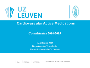 Cardiovascular Active Medications
