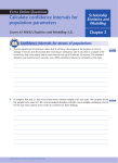 Calculate confidence intervals for population parameters