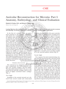 CME Auricular Reconstruction for Microtia: Part I. Anatomy