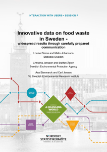 Innovative data on food waste in Sweden -