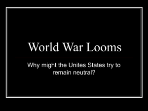 World War Looms