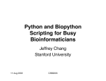 Python and Biopython Scripting for Busy