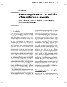 Hormone regulation and the evolution of frog metamorphic diversity