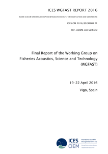Final Report of the Working Group on Fisheries Acoustics, Science