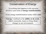 Conservation of Energy