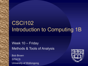 CSCI102 - University of Wollongong