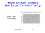 Physics 509: Non-Parametric Statistics and Correlation Testing