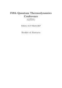 Here - Fifth Quantum Thermodynamics Conference
