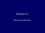 Recurrence Relations