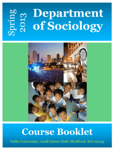 Department of Sociology - Tufts University | School of Arts and