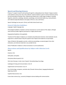 Speech and Hearing Sciences: C(1) / B