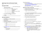 Web Design Tools and Planning Principles