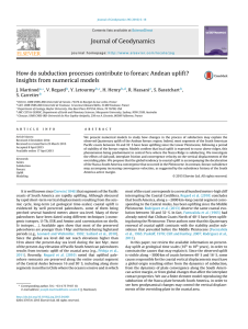 How do subduction processes contribute to forearc Andean uplift