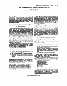 Load representation for dynamic performance analysis (of power